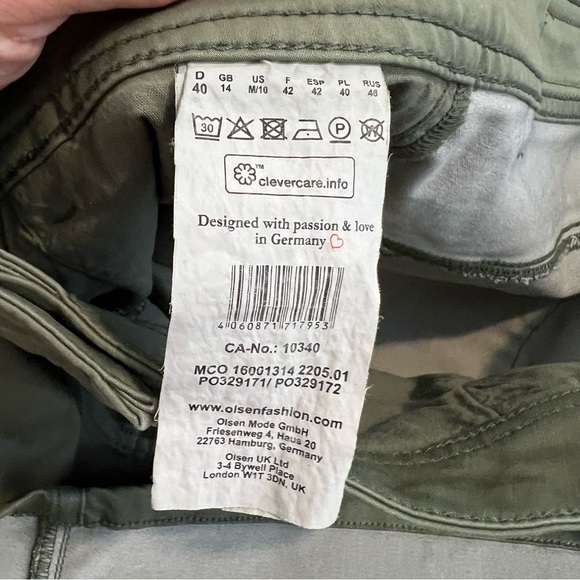 LIKE NEW! Olsen Stretch Skirt with Back Slit - Gray Sage Color - Picture 8 of 11